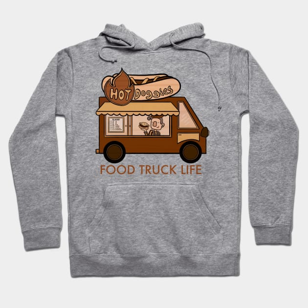 Food truck life for hot dog design Hoodie by Cuteful